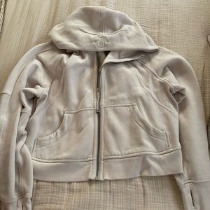 Lululemon white opal scuba full zip XS/S
